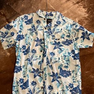 Blue  Hurley Hawaiian print Shirt small